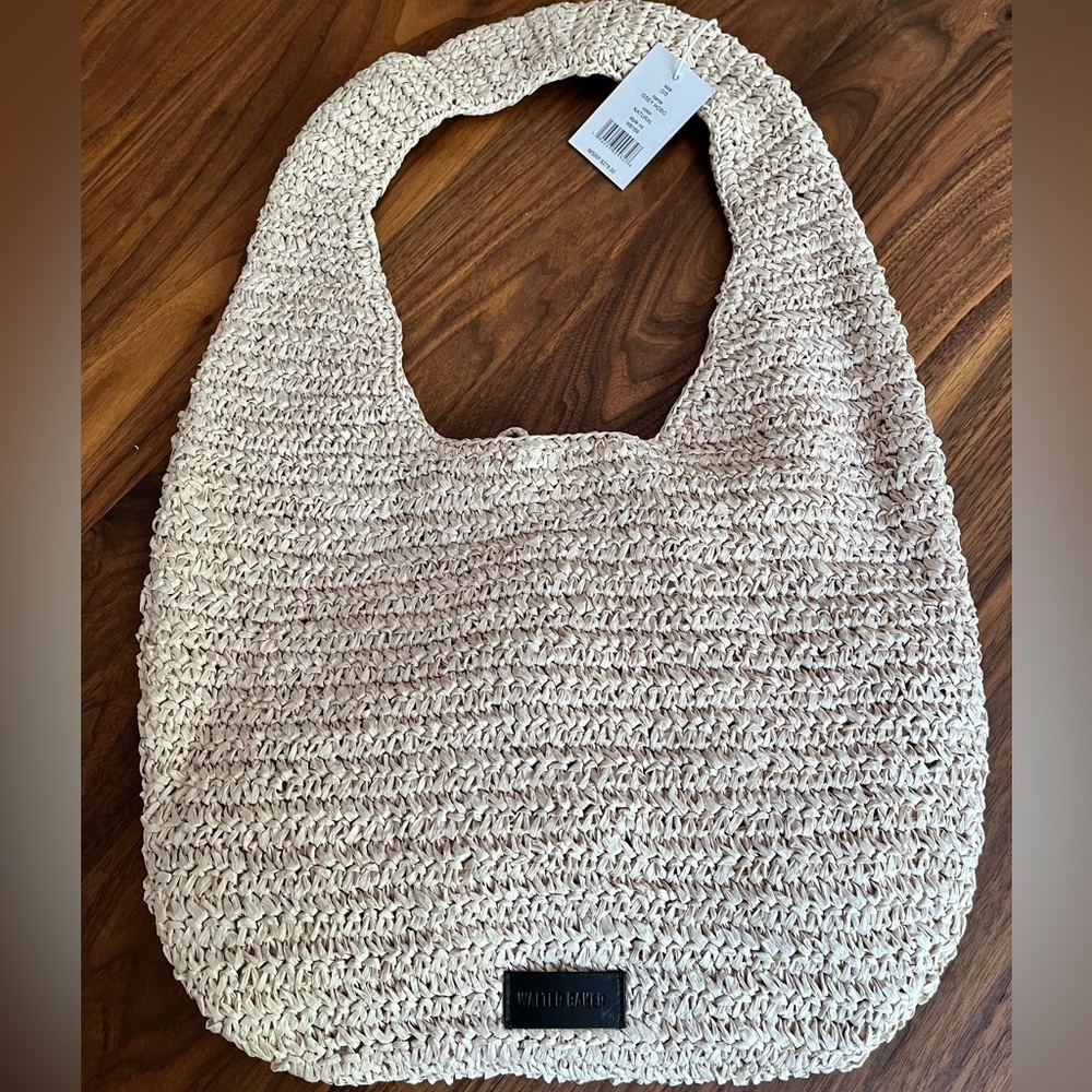 Saks Walter Baker Issey Raffia Hobo in color natural‎ w/dust bag, NWT - Picture 5 of 7